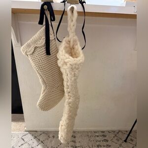 Cozy Cream Knit Holiday Stockings